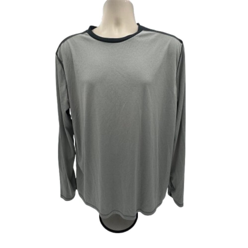 Men's Nike Running Dri-Fit Long Sleeve Gray and Black Shirt X-Large
